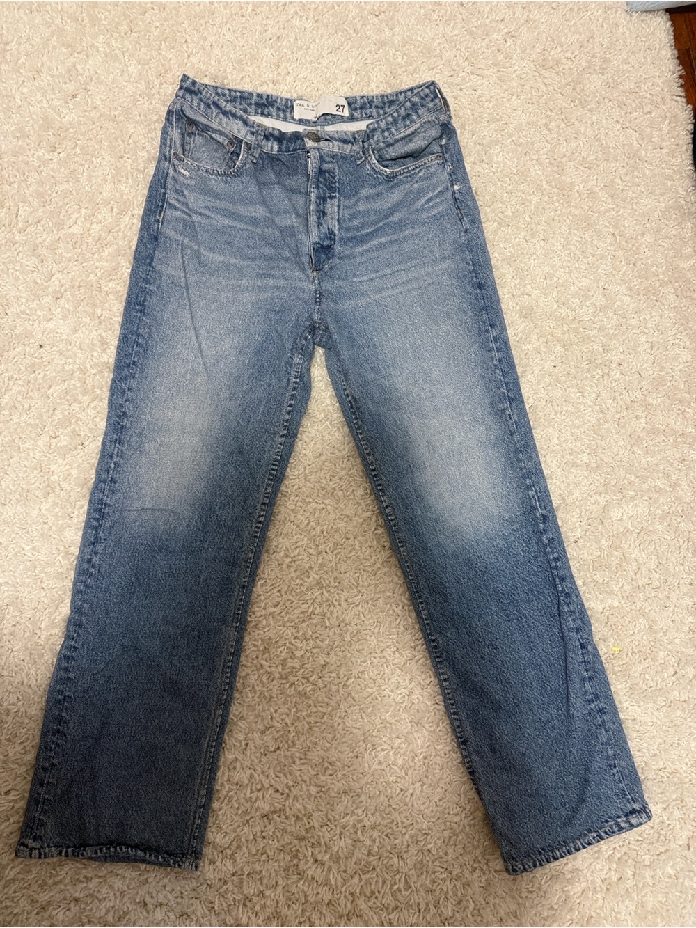 rag & bone miramar terry shea Light Blue High-Rise Wide-Leg Jeans - Picture 2 of 4